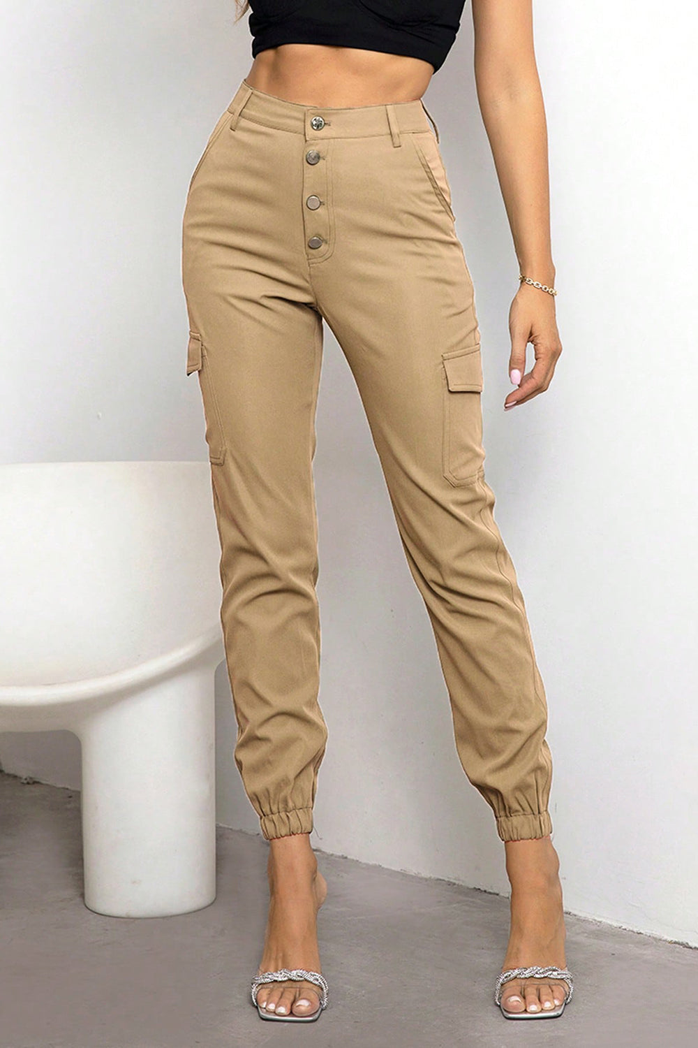 Button Fly Cargo Pants - Body By J'ne