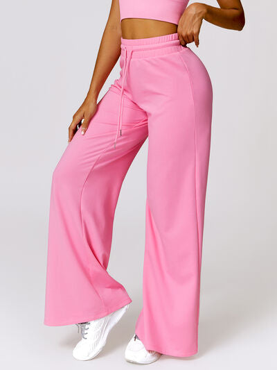 Drawstring High Waist Active Pants - Body By J'ne