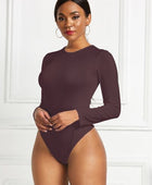 Round Neck Long Sleeve Bodysuit - Body By J'ne