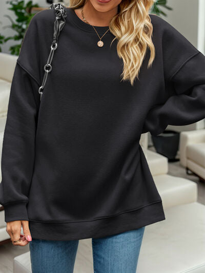 Round Neck Long Sleeve Sweatshirt - Body By J'ne