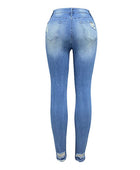 Distressed Buttoned Jeans with Pockets - Body By J'ne