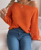 Openwork Long Sleeve Sweater - Body By J'ne