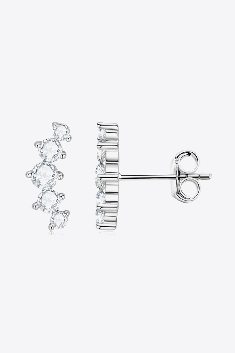 All You Need Moissanite Platinum-Plated Earrings - Body By J'ne