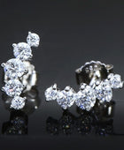 All You Need Moissanite Platinum-Plated Earrings - Body By J'ne