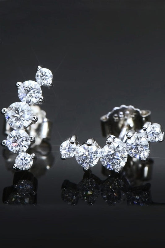 All You Need Moissanite Platinum-Plated Earrings - Body By J'ne