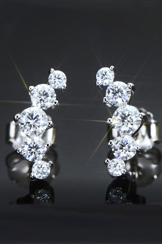 All You Need Moissanite Platinum-Plated Earrings - Body By J'ne