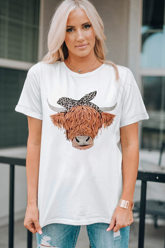 Animal Graphic Round Neck T-Shirt - Body By J'ne