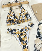 Animal Print Halter Neck Bikini Set - Body By J'ne