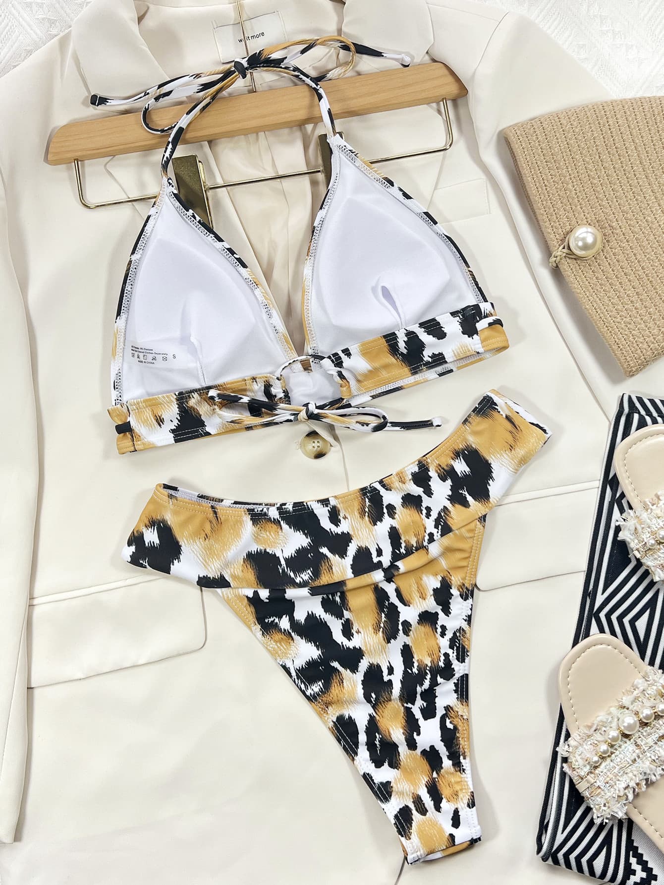 Animal Print Halter Neck Bikini Set - Body By J'ne