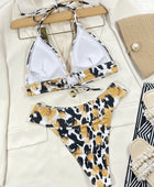 Animal Print Halter Neck Bikini Set - Body By J'ne