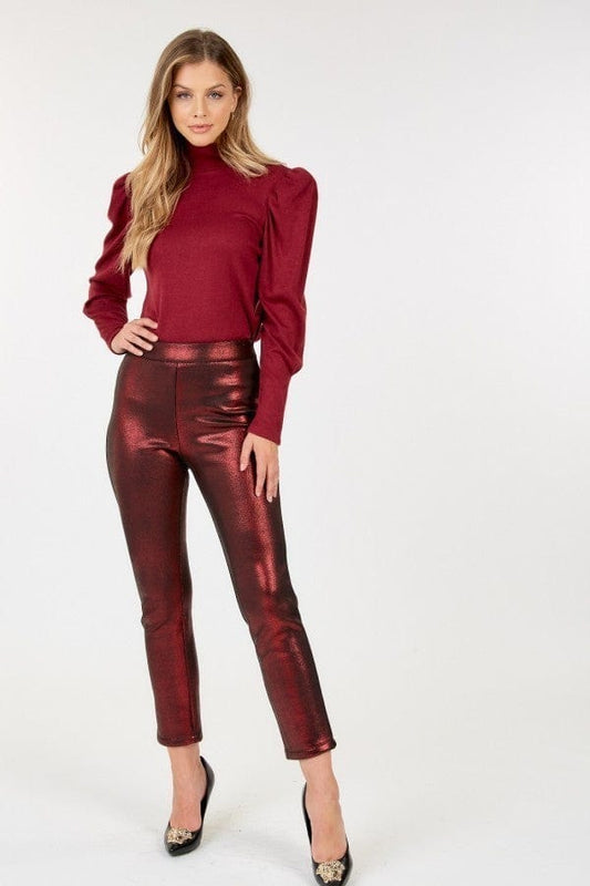 Animal Skin Vinyl Ankle Pants - Body By J'ne