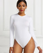 Round Neck Long Sleeve Bodysuit - Body By J'ne