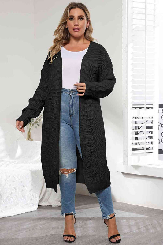 Plus Size Open Front Long Sleeve Cardigan - Body By J'ne