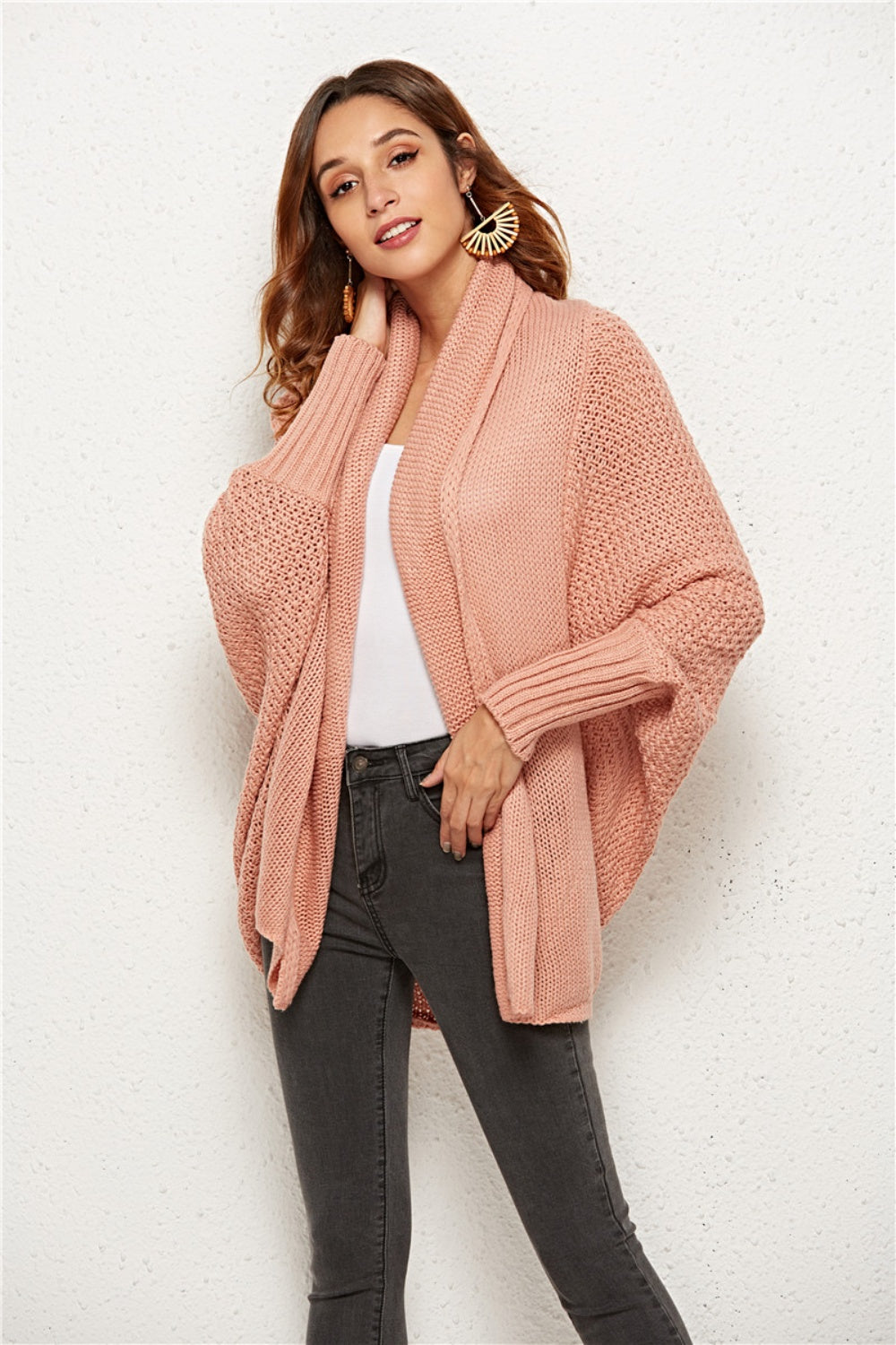 Open Front Batwing Sleeve Cardigan - Body By J'ne