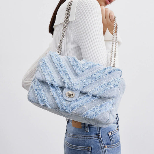 Denim Chain Bag - Body By J'ne