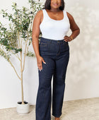 Full Size High Waist Wide Leg Jeans - Body By J'ne