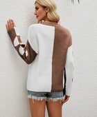 Heart Contrast Dropped Shoulder Sweater - Body By J'ne