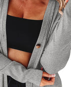 Button Up High-Low Long Sleeve Slit Cardigan - Body By J'ne