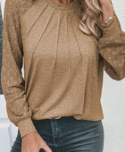 Heathered Round Neck Long Sleeve T-Shirt - Body By J'ne