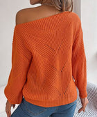 Openwork Long Sleeve Sweater - Body By J'ne