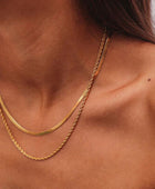 18K Gold-Plated Double-Layered Necklace - Body By J'ne