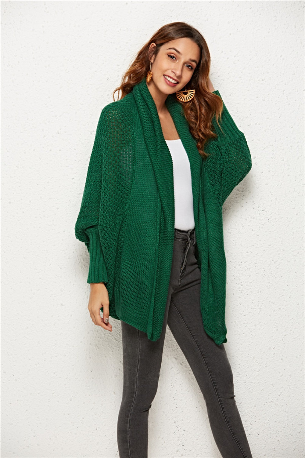 Open Front Batwing Sleeve Cardigan - Body By J'ne