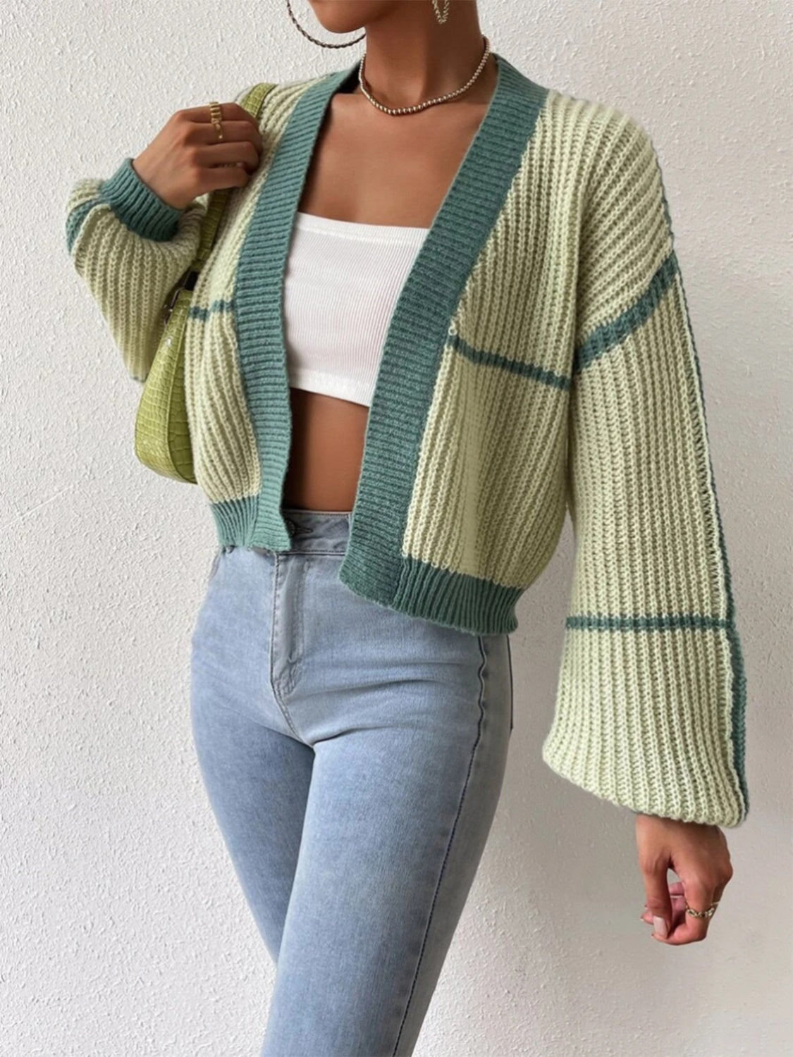 Open Front Dropped Shoulder Cardigan - Body By J'ne