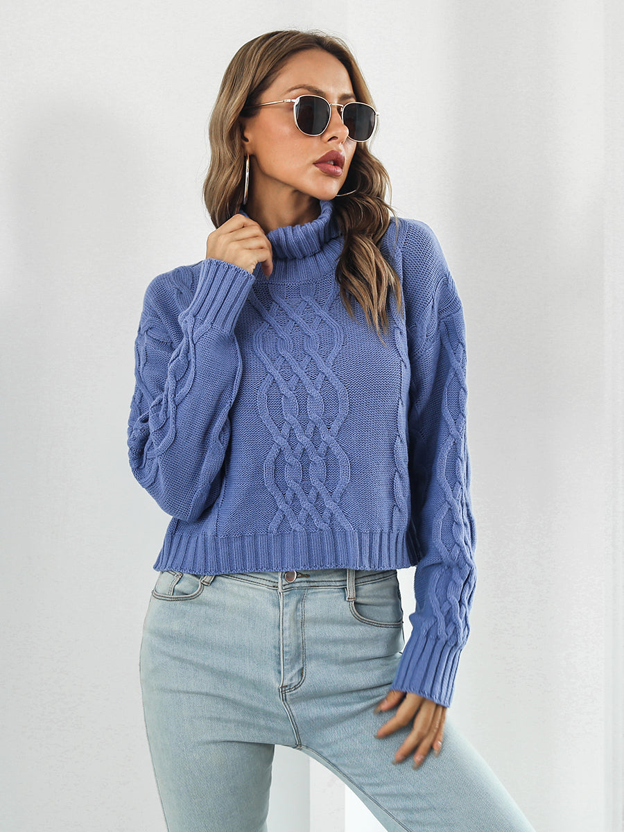 Turtleneck Dropped Shoulder Sweater - Body By J'ne
