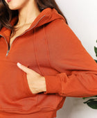 Half-Zip Long Sleeve Hoodie - Body By J'ne