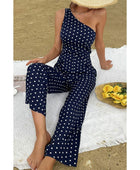 Polka Dot One-Shoulder Jumpsuit - Body By J'ne