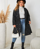 Plus Size Long Sleeve Hooded Trench Coat - Body By J'ne