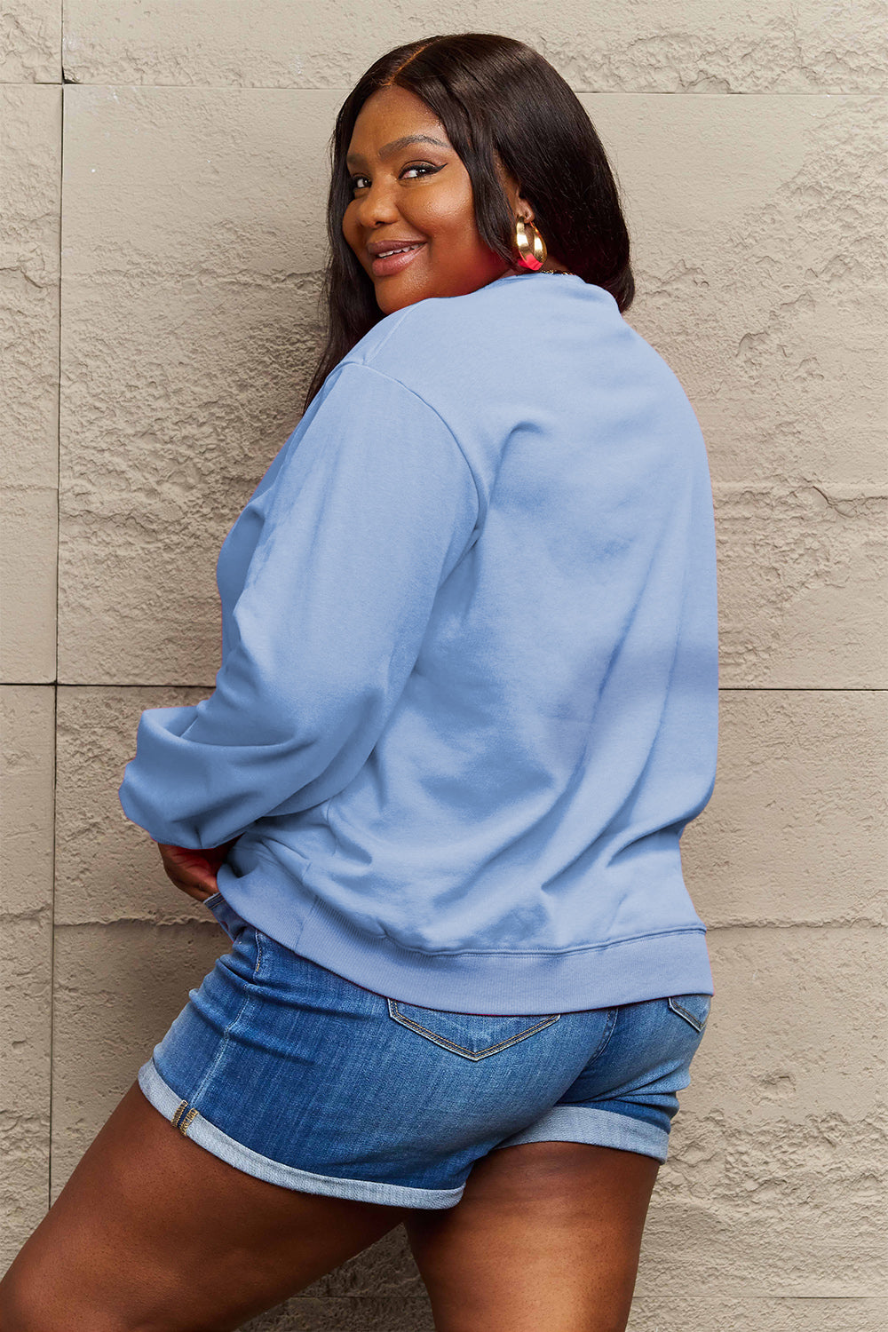 Full Size COZY VIBES Graphic Sweatshirt - Body By J'ne