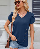 V-Neck Short Sleeve T-Shirt - Body By J'ne