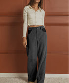 Ribbed Longline Pocketed Pants - Body By J'ne