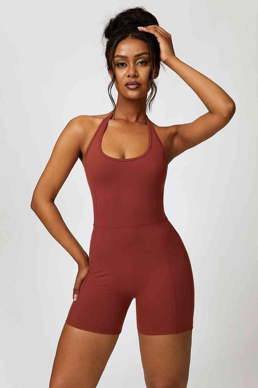 Halter Neck Sports Romper - Body By J'ne