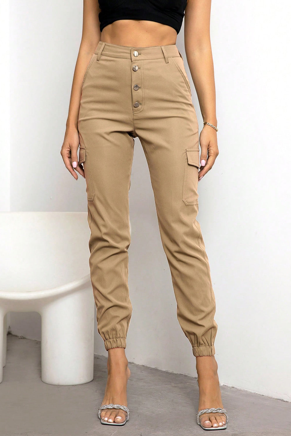 Button Fly Cargo Pants - Body By J'ne