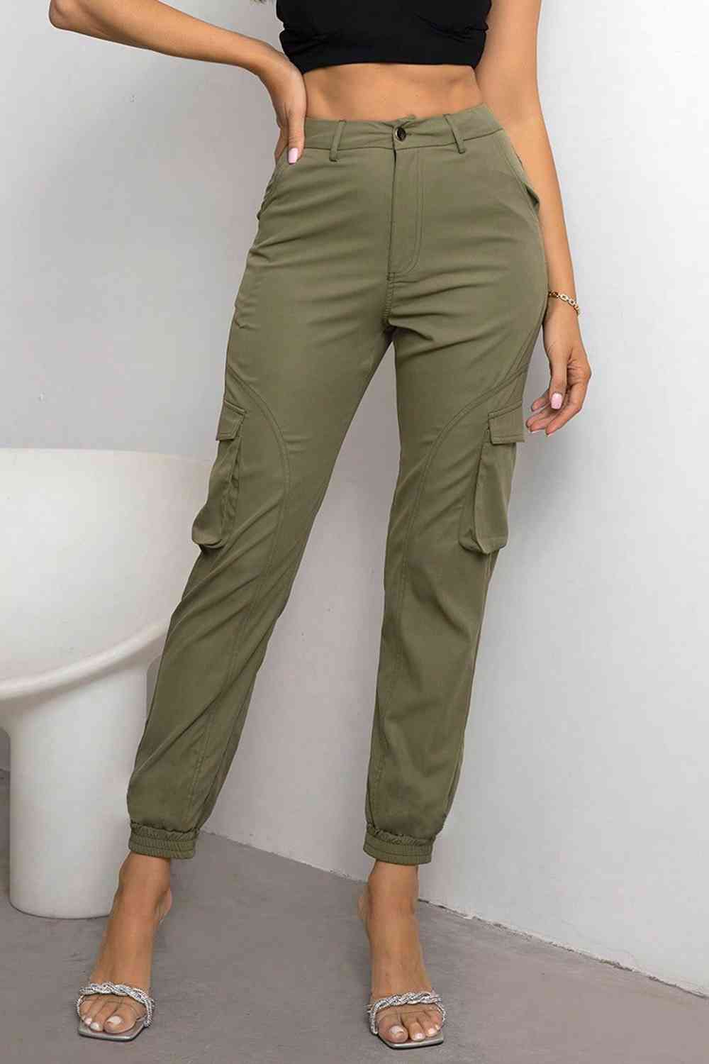 High Waist Cargo Pants - Body By J'ne