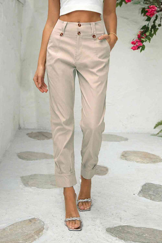 Straight Leg Pants with Pockets - Body By J'ne