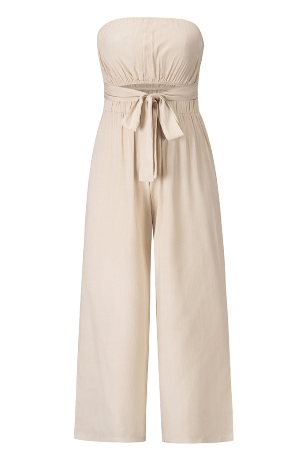 Tied Cutout Tube Wide Leg Jumpsuit - Body By J'ne