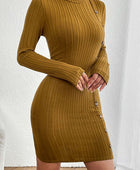 Turtleneck Long Sleeve Mini Dress - Body By J'ne