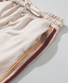 Striped Round Neck Sweatshirt and Drawstring Joggers Set - Body By J'ne