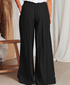 Drawstring Pocketed Wide Leg Pants - Body By J'ne