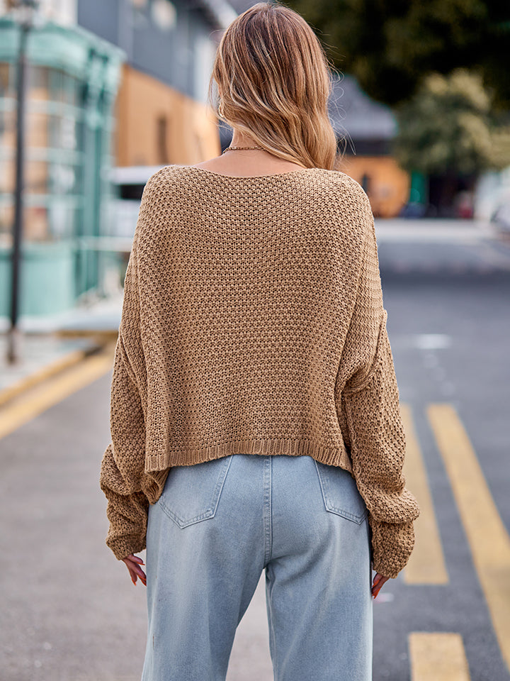 Round Neck Cable-Knit Sweater - Body By J'ne