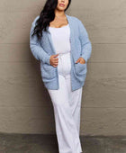 Falling For You Full Size Open Front Popcorn Cardigan - Body By J'ne