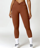 Twisted High Waist Active Pants with Pockets - Body By J'ne