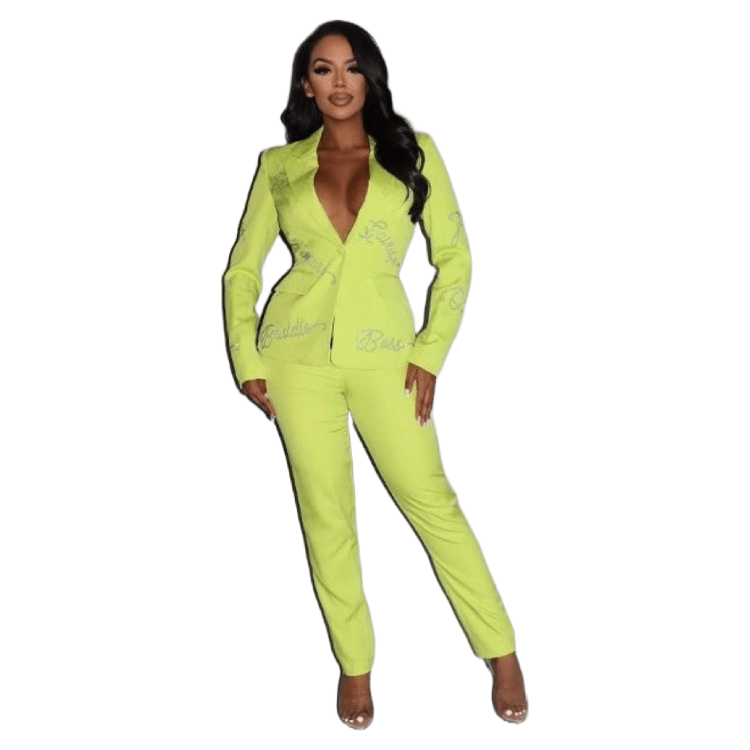 Bad to the Bone Powersuit in Lime - Body By J'ne