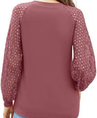 Full Size Eyelet Round Neck Long Sleeve T-Shirt - Body By J'ne