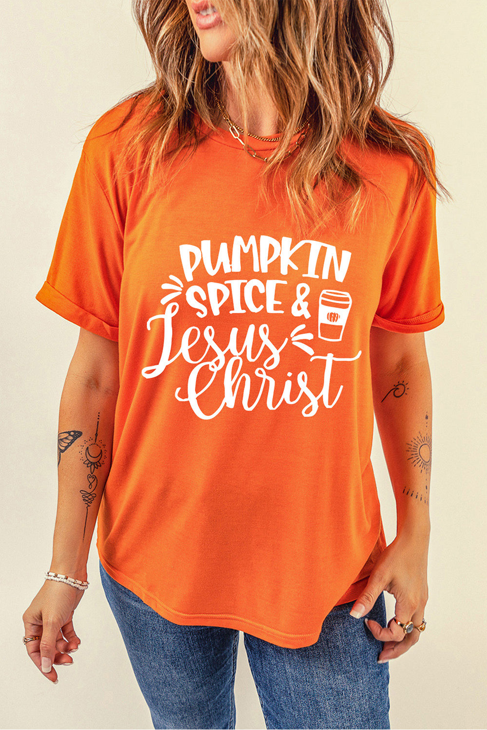 PUMPKIN SPICE & JESUS CHRIST T-Shirt - Body By J'ne