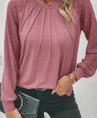 Heathered Round Neck Long Sleeve T-Shirt - Body By J'ne