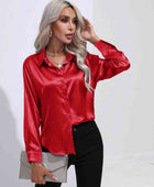 Collared Neck Buttoned Long Sleeve Shirt - Body By J'ne